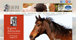 Desktop Screenshot of equineadvocates.org